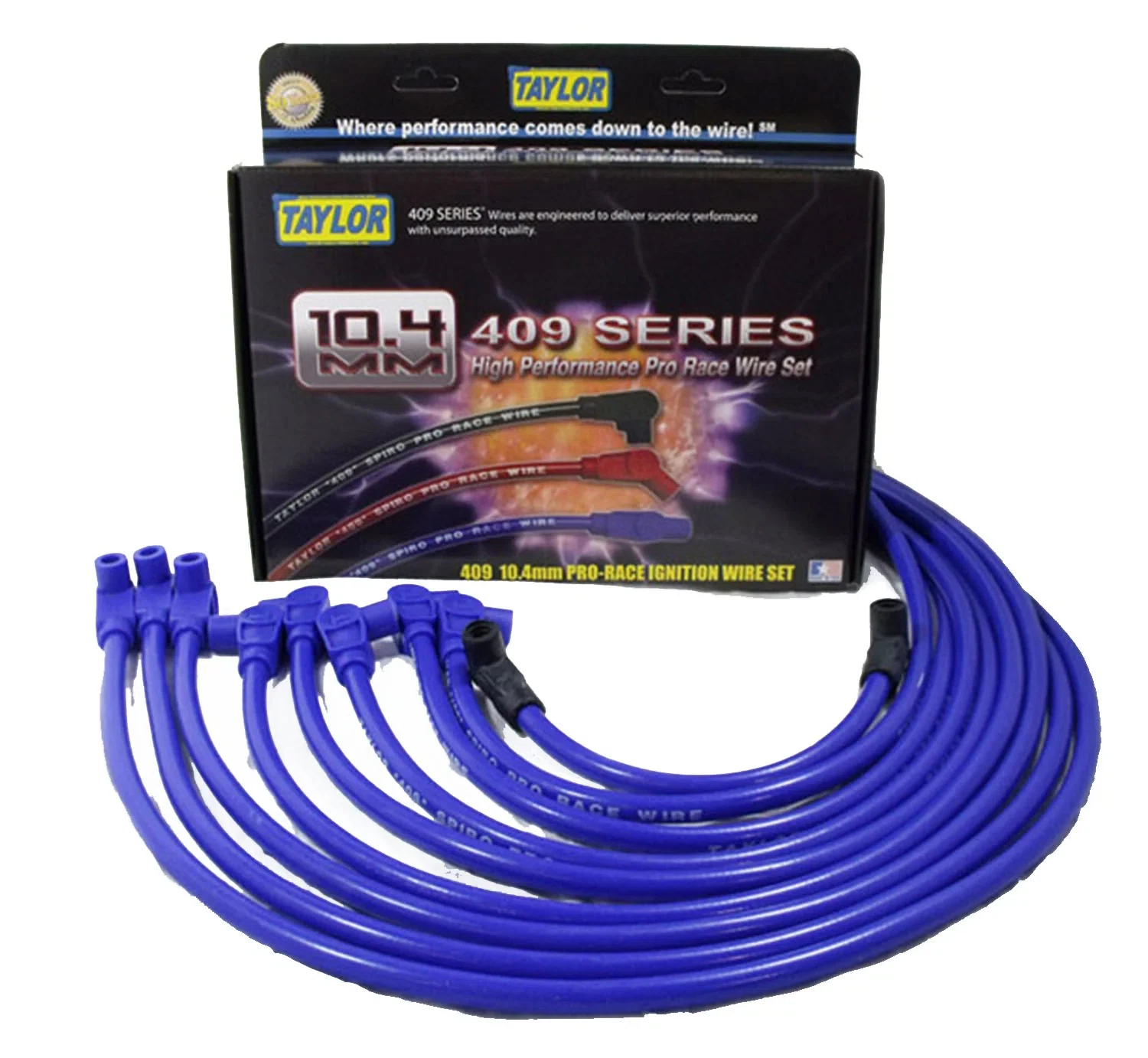 Spark Plug Wire Set Universal 10.4mm Silicone Spiro Pro 409 409 350 ohm_ft 79681